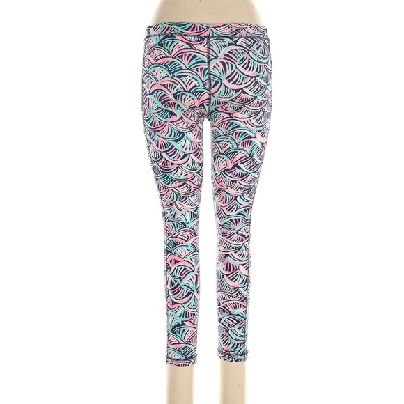 LILLY PULITZER Luxletic UPF 50+ Weekender Bright Navy Neptune’s Net Leggings L - Picture 2 of 2